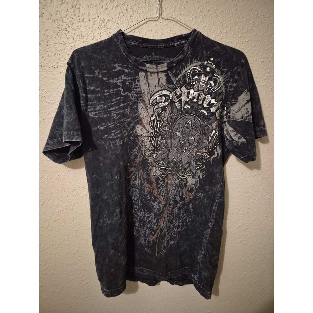 Departed S Acid Wash T Shirt Gothic Imagery Grunge